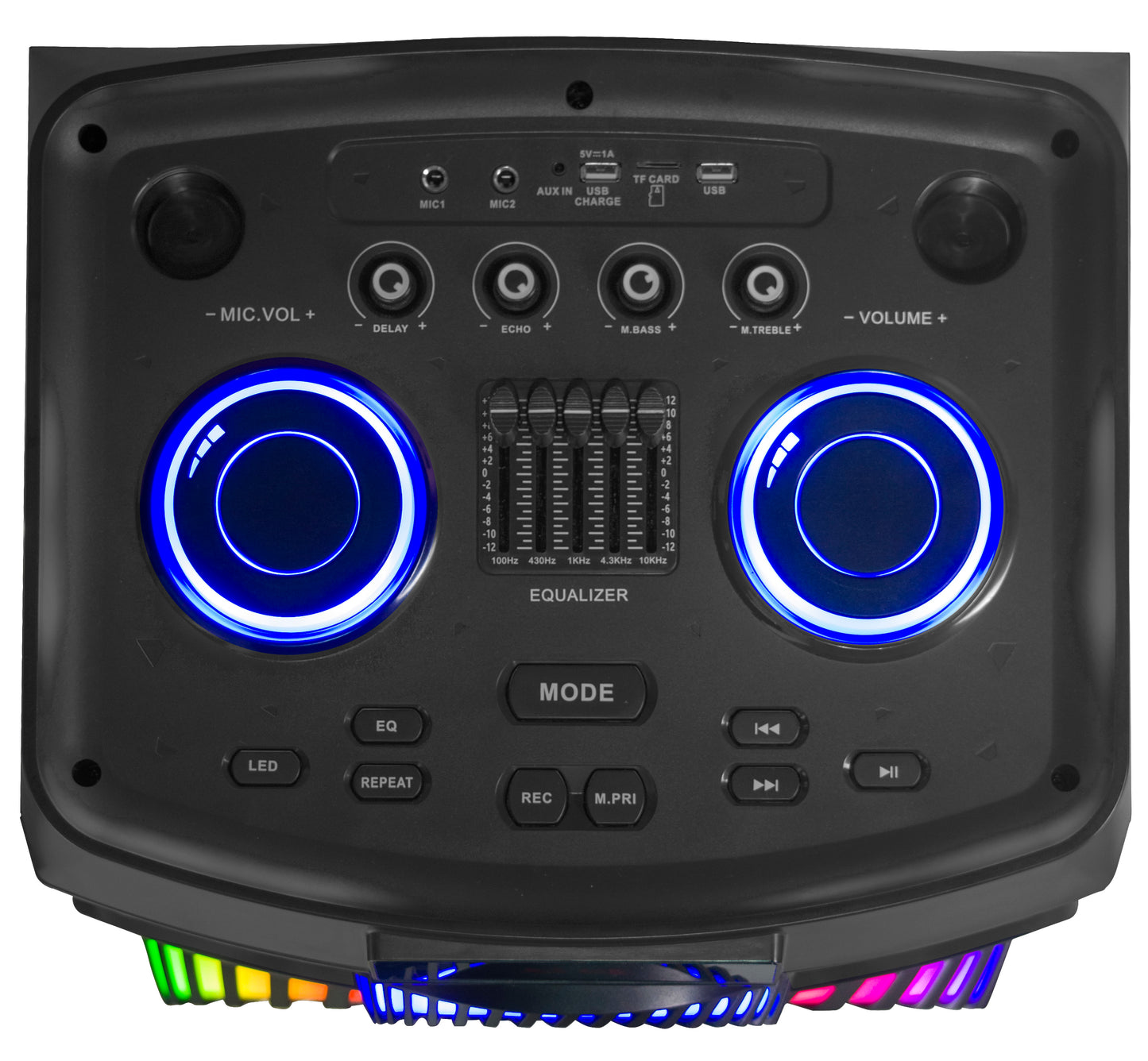 12"*2 plastic+wooden box speaker